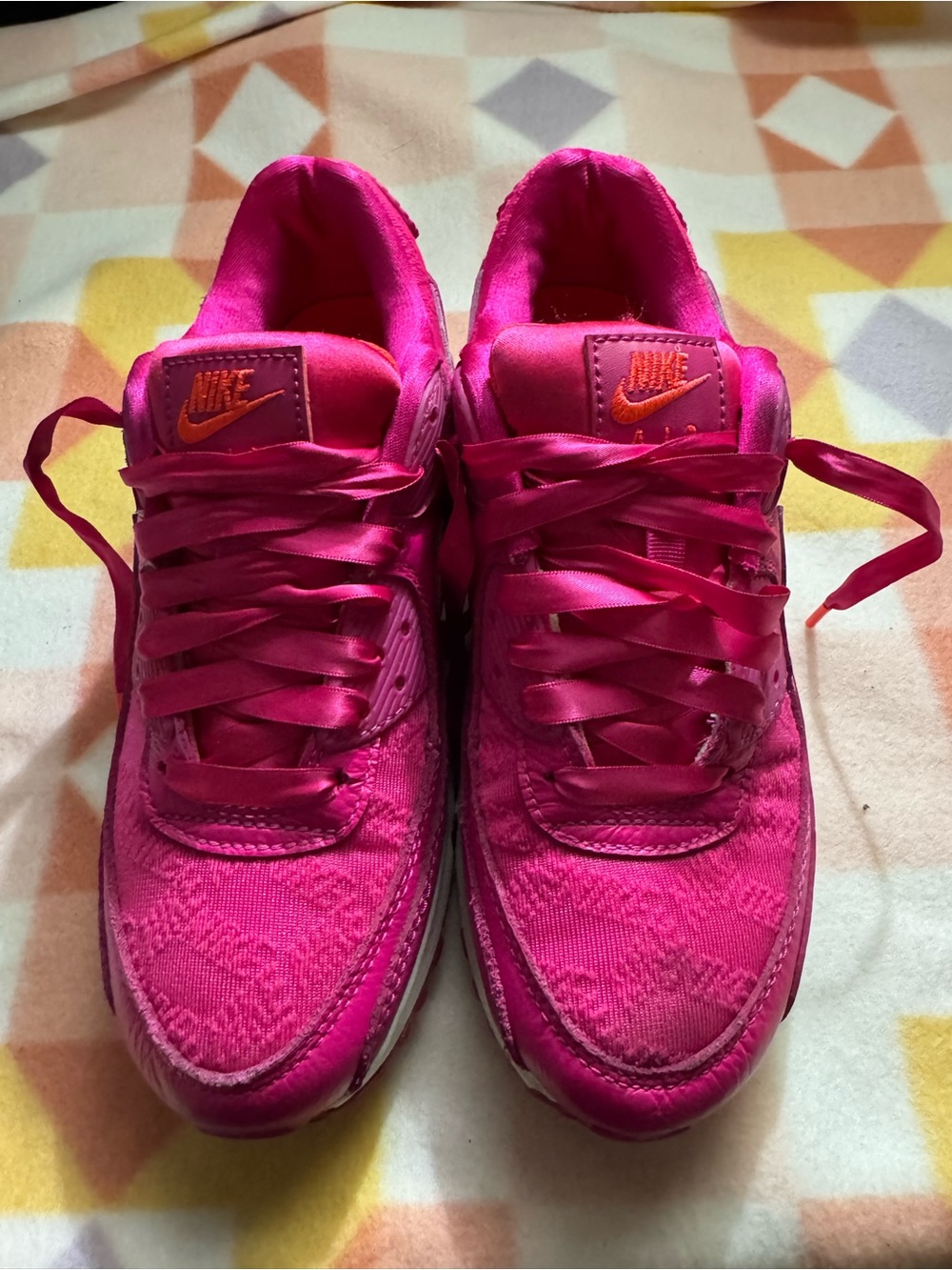 Nike Women’s Hot Pink Satin Lace-Up Air Max